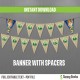 Peter Pan Happy Birthday Banner with Spacers